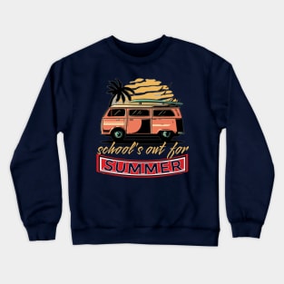 cute retro last day of school school's out for summer teacher Crewneck Sweatshirt